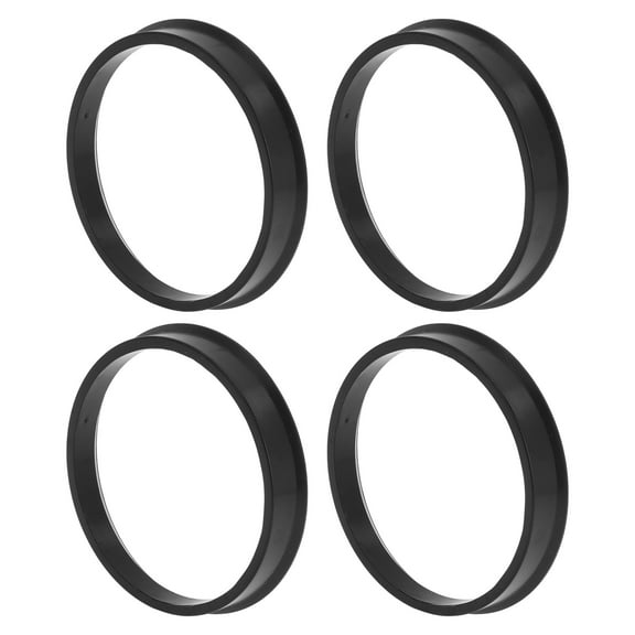 Car Wheel Hub Centric Rings Durable OD 64.1mm to ID 58.1mm Wheels Center Shaft Shock Absorbing Hubrings Polycarbonate Black 4 Pcs