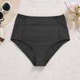 thumbnail image 3 of Women High Waisted Swimsuit Bikini Bottoms - Swim Bottom Full Coverage Bathing Suit with Pockets 2026 Black M, 3 of 5