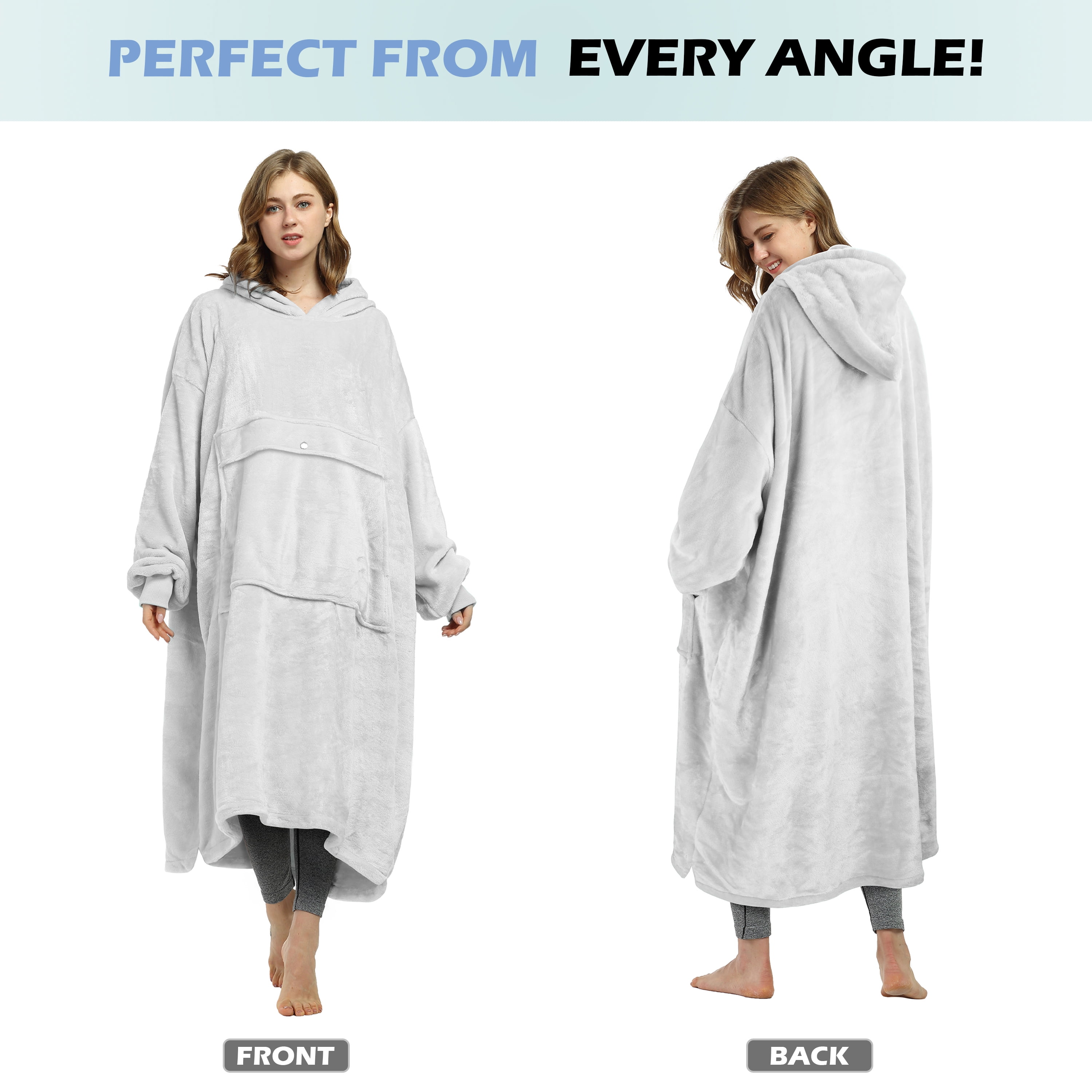Catalonia Full Body Oversized Blanket Hoodie Sweatshirt, Extra Long Wearable Fleece Pullover, Gift for Adult Men Women Wife Girlfriend