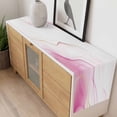 thumbnail image 4 of Marble Pink Table Runner - 108 Inch Long, Kitchen Dining Table Runner Dresser Scarves, Gold White Modern Gradient Ocean Wavy Ripple Farmhouse Decor for Coffee Tables Wedding Party Banquet, 4 of 8
