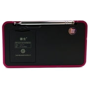 Tecsun X3 High Definition Speaker with Aluminum Case and built in FM radio and MP3 Player - Red