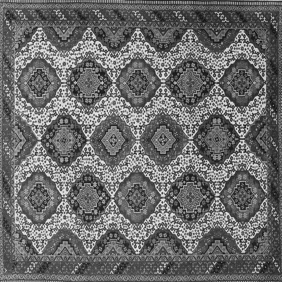 Ahgly Company Indoor Square Persian Gray Traditional Area Rugs, 6' Square