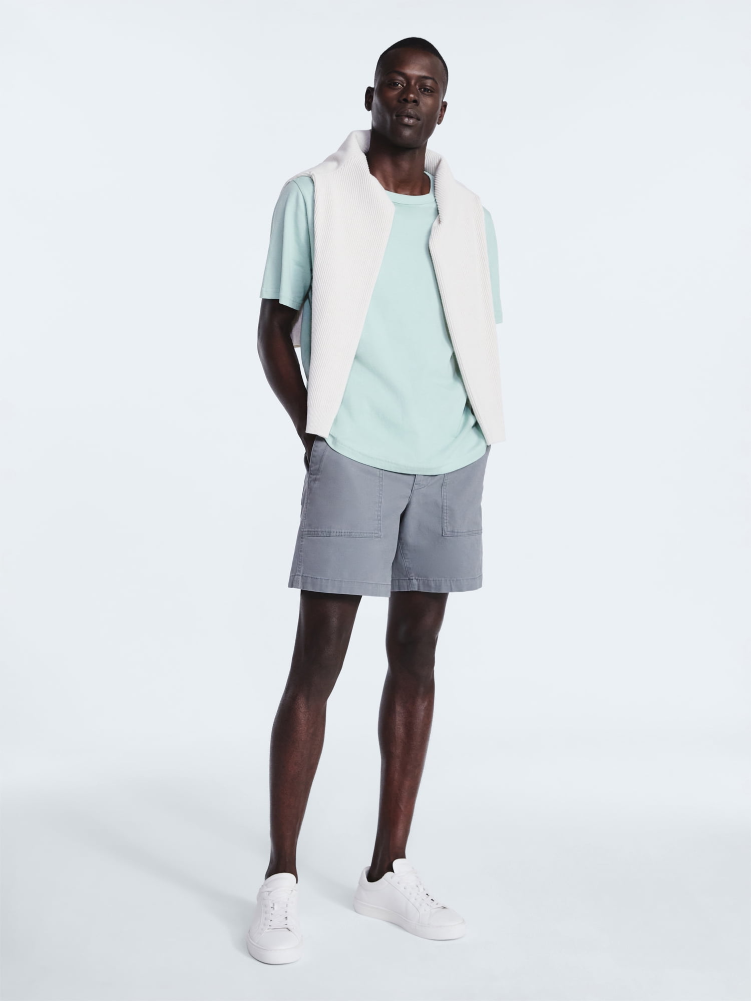 Free Assembly Men’s Everyday Cotton Tee with Short Sleeves, Sizes S-3XL