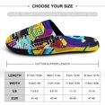 thumbnail image 2 of Mens Cozy Slippers Geometry Dash Warm Soft Plush Slipper Slip-on House Shoes for Home Indoor Outdoor, 2 of 8