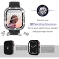 thumbnail image 3 of 6 Pack Crystal Bling Case Compatible with Apple Watch 40mm Case Cover with Screen Protector,Diamond Protective Face Cover Rhinestone Covers Bumper for iWatch Series 7 6 5 4 3 2 1 SE Girl, 3 of 5