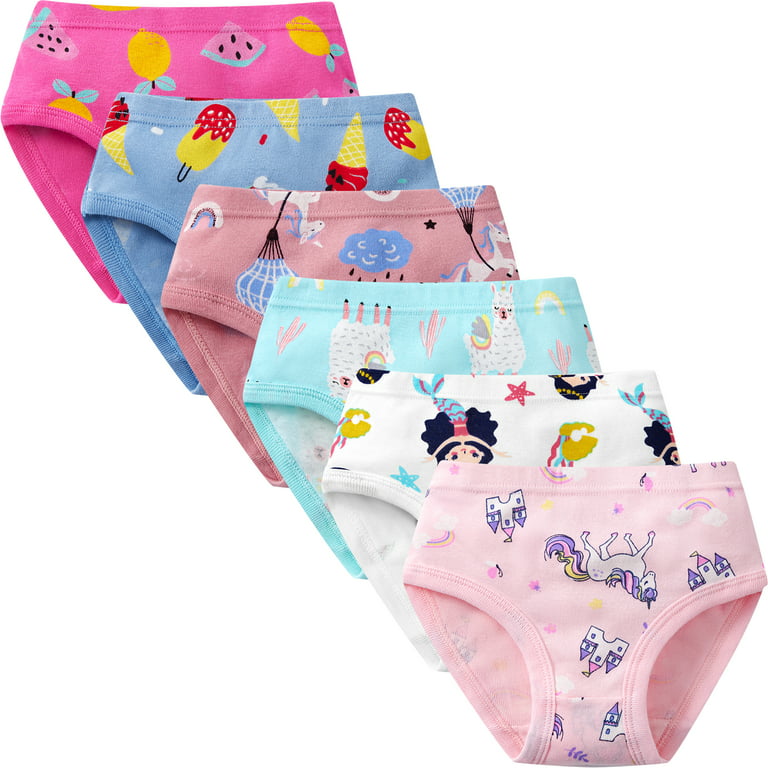 Synpos Girls Underwear 100% Cotton Underwear for Girls Breathable Toddler  Girl Underwear Comfort Baby Girls Panties 6 Packs