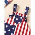 thumbnail image 4 of Wassery Baby Boys Jumpsuits 4th of July Outfits Sleeveless Stars and Stripes Print Bodysuit Summer Independence Day Clothes for Newborn 0-24 Months, 4 of 8