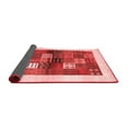 thumbnail image 2 of Ahgly Company Indoor Round Abstract Red Contemporary Area Rugs, 6' Round, 2 of 4