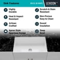 thumbnail image 5 of 30 x 18 Inch Fireclay Kitchen Sink, Farmhouse Sink, White Fireclay Kitchen sink, Rectangle Single Bowl Apron Front, Plain Ceramic Farm sink, 5 of 8