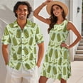 thumbnail image 2 of Yuyamidu Pickle Shirt Couples Vacation Outfits Matching Sets Mens Beach Shirts Womens Hawaiian Dresses Flowy Tank Sleeveless Summer Dress Matching Cruise Outfits for Couples S, 2 of 6