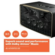 JBL Authentics 500 - Hi-fidelity smart home speaker with Wi-Fi, Bluetooth and Voice Assistants with retro design - Black