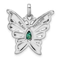 thumbnail image 3 of FB Jewels Sterling Silver Rhodium/Oxidized Reconstituted Turquoise Butterfly Pendant, 3 of 3
