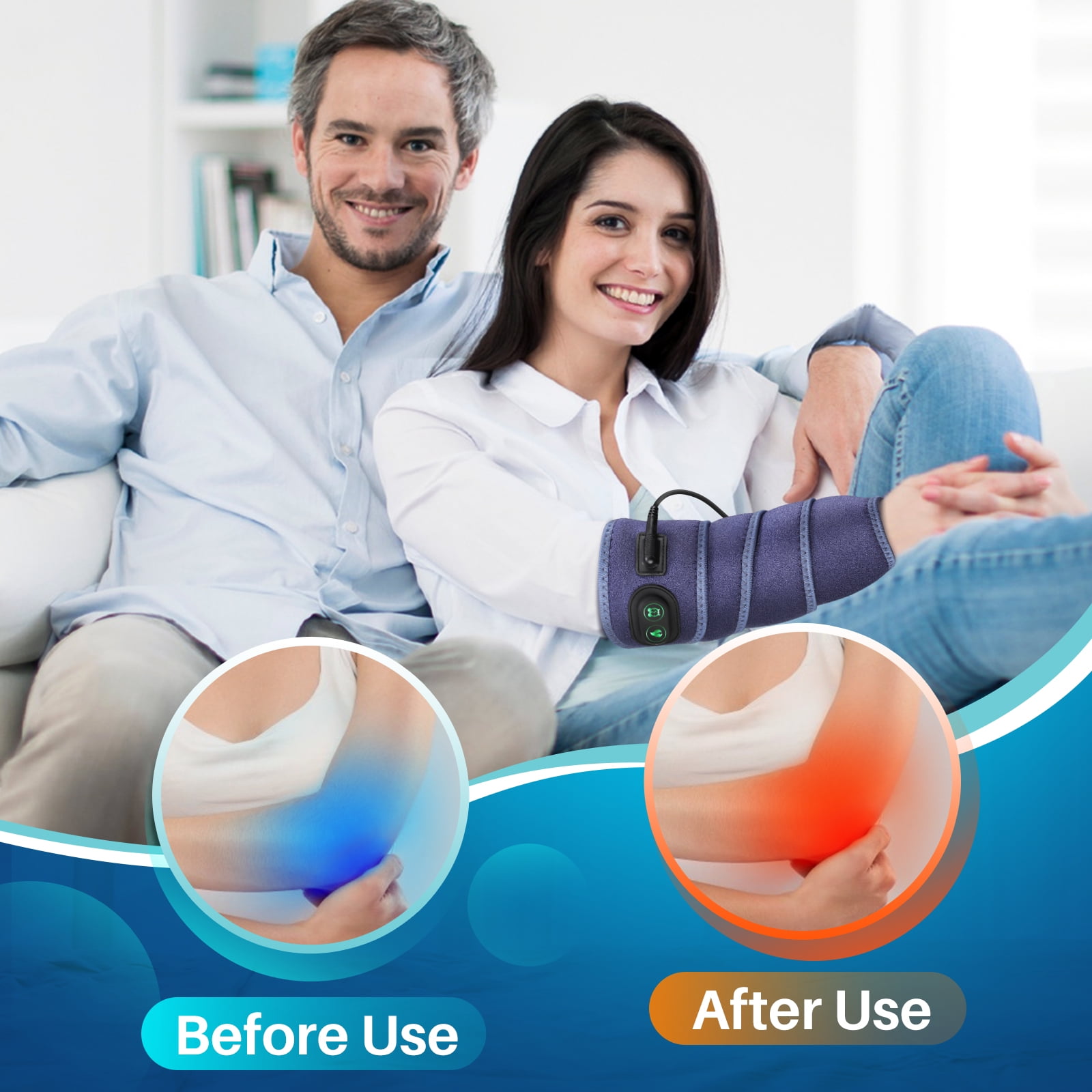 Electric Heating Pads for Elbow Arm Wrist Ankle Leg Knee, Elbow Heated Pad Wrap for Multiple Body Areas, Fast Heating Body Wrap Heated Brace with 4 Heating Levels, 3 Timing Settings
