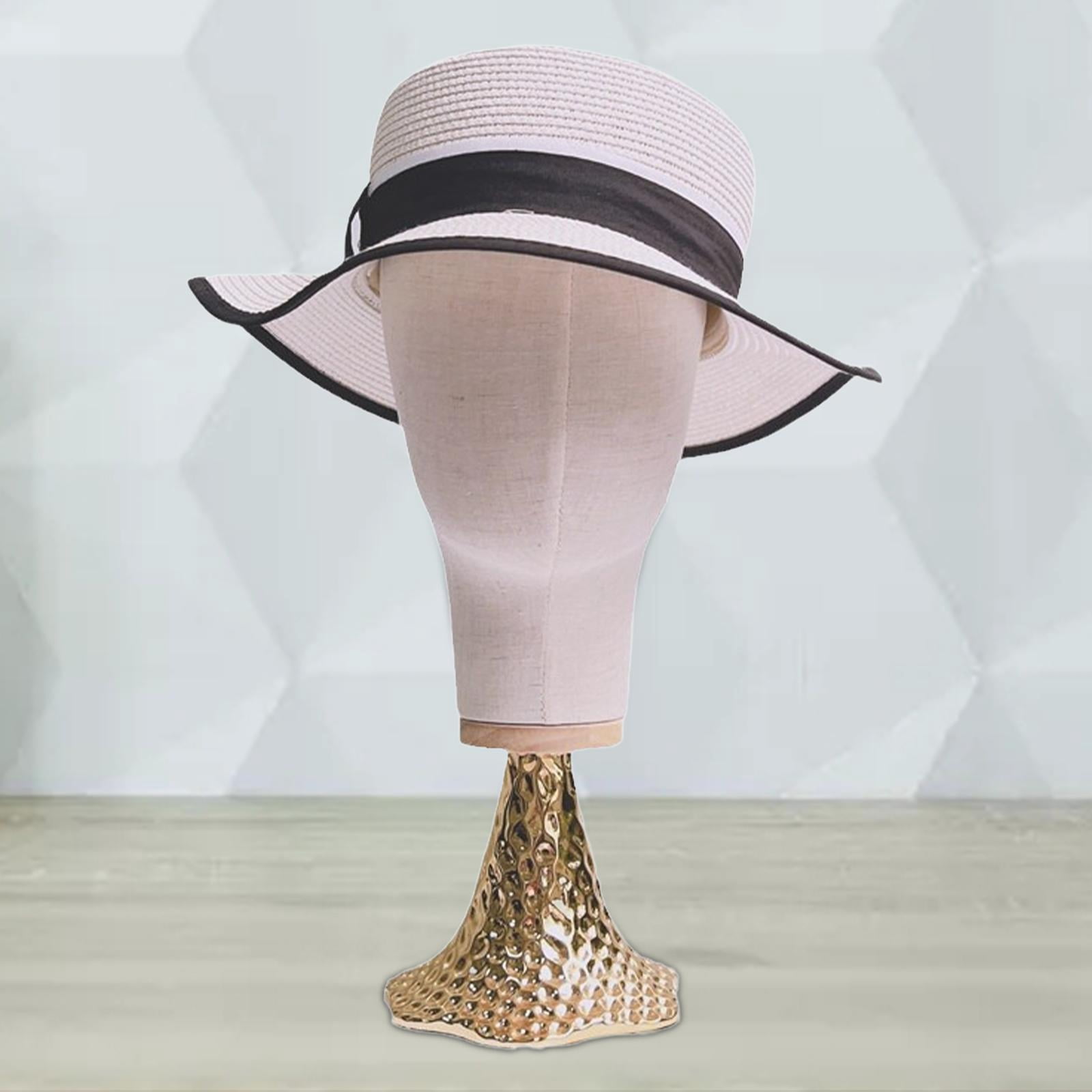 Gazechimp Mannequin Head Stand Hairpieces Display Stand Hat Display Stand for Personal Use White