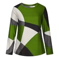 thumbnail image 5 of gakvbuo Plus Size Pullover Sweaters For Women Long Sleeve Sweatshirts Fall Tunic Tops Women's Casual Round Neck Long Sleeve Printed Loose Shirt Blouse Tops, 5 of 9