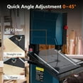 thumbnail image 7 of Towallmark 8-Inch Bandsaw, 1800FPM Benchtop Bandsaw with Removable Safty Key, 0-45 Tilting Range, 3-Amp Saw For Cutting Wood with Fence and Miter Gauge, Band Saws for Woodwork, 7 of 7