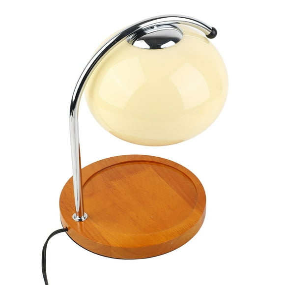 Candle Warmer Lamp with Timer, Vintage Candle Warmer Light for Bedroom, Wooden Rack Iron Stand Glass Lampshade Decorative Candle Melting Lamp Candle Holders