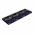 thumbnail image 1 of Geometric Bench Pad, Galaxy Themed Background with Geometrical Shapes Triangles and Lines Lace Pattern, HR Foam Cushion with Decorative Fabric Cover, 45" x 15" x 2", Multicolor, by Ambesonne, 1 of 3