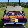thumbnail image 2 of Yuyamidu Sunset Golf Cart Seat Covers Coconut Tree Club Car Seat Towel Blanket with 4 Front Pockets for 2 Person Seats Golf Cart Seat Cushion Travel Sports Golf Cart Accessories, 2 of 8