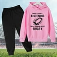 thumbnail image 3 of Youmylove Kids Football Letter Printed Hoodies Pants Hooded Children Casual 2PCS Fashion Trend American Football Fans Sports Gift Tracksuit Baby Playwear, 3 of 3