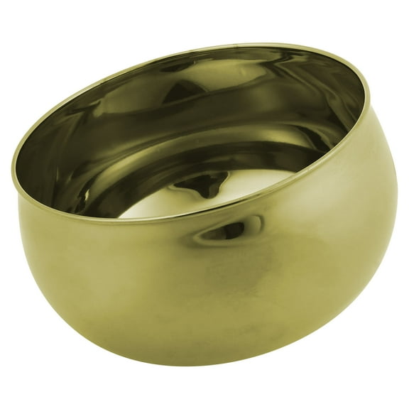 WRITWAA Round Stainless Steel Salad Bowl Golden Color Versatile Food Serving Bowl