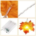 thumbnail image 7 of Morttic Thanksgiving Fall Maple Leaf Garland Lights, 10ft 20 LED Maple Leaves Fairy Lights Battery Operated Waterproof String Lights for Indoor Outdoor Festival Party Fall Decor, 7 of 7