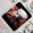 thumbnail image 2 of Floral Animal Desk Pad Mouse Mat Desk Mat - Square 8.3x9.8 Inch Non-Slip Rubber Bottom Printed, Suitable for Office and Gaming, 2 of 6