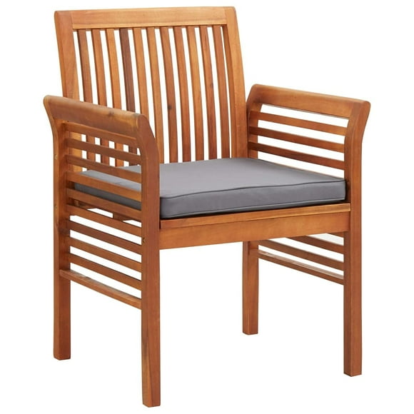 Sillas para Comedor de Patio Casafoyer de Madera Maciza de Acacia 4 piezas con Cojines