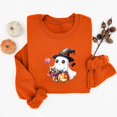 thumbnail image 3 of FDGIU Spooky Season Cute Ghost Graphic Women's Halloween Sweatshirt Oversized Crewneck Pullover Long Sleeve Casual Top Halloween Shirts for Women, 3 of 3