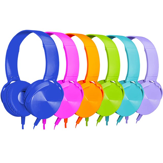 Cascos para niños para el salón de clases, paquete de 6 unidades, multicolores