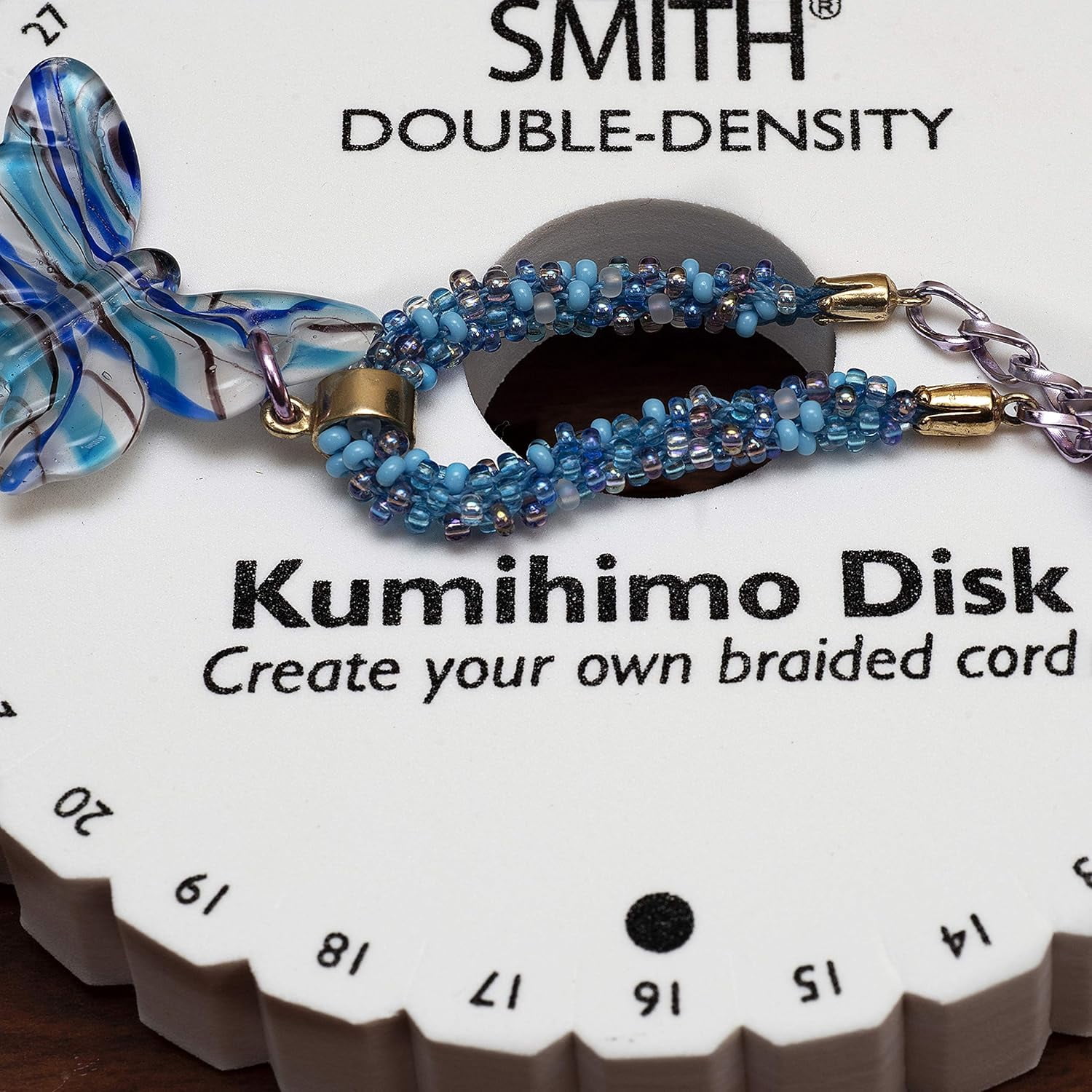 The Beadsmith Round Kumihimo Disk, 6 inch diameter, 0.75” (20mm) thick double dense foam, Jewelry Tools for Braiding, box of 10 disks
