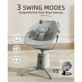 thumbnail image 5 of Zoicay Portable Baby Swing with Remote Control, 5 Speeds & 6 Preset lullabies, 25lb Weight Capacity, Light Gray, 5 of 6