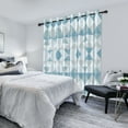 thumbnail image 5 of Nanqianyi Geometric Pattern Blue Gray Blackout Curtains 42"W x 63"L, Set of 2, Grommet Rod Pocket Drapes For Bedroom Living Room, 5 of 8