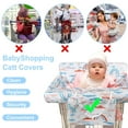 thumbnail image 4 of Shopping Cart Cover for Baby 2-in-1 High Chair Cover with Safety Harness Multifunctional Dinosaur Pattern Cart Covers for Babies Soft Padded Grocery Cart Cover for Baby Boy Girl, 4 of 4