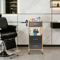 thumbnail image 4 of Salon Cart Barber Trolley Barber Shop Tool Cabinet with Wheels, Salon Storage T, 4 of 12