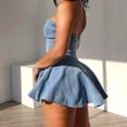 thumbnail image 6 of HJYCHN Slim Fit Denim Mini Dress for Women Off Shoulder Corset Style for Parties and Outings Fashion Elegant Dress BU1 M, 6 of 6