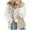 Beige, variant on IROINNID Shearling Vest for Women Fall and Winter Solid Plush Drawstring Hood Zipper Vest,Olive Green