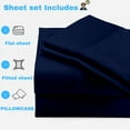 thumbnail image 4 of Universal XL V Berth 4 Piece 100% Egyptian Cotton 800TC The Best Boat V Berth Bedding Fits mattresses up to 4” Depth Durable & Easy Washable - Great Gift for Boaters ( Navy Blue ), 4 of 4