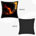 thumbnail image 6 of Set of 2 18x18in Throw Pillow Covers - Vibrant Fiery Explosion Design Perfect for Couch Bed or Car Decor - Eye - Catching Accent, 6 of 8