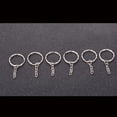 thumbnail image 2 of 50pcs Key Chain Wreath Metal Rings with Four Flat Chain for Portable Carrying, 2 of 5