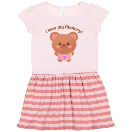 

Inktastic I Love My Mommy- Cute Baby Bear Gift Toddler Girl Dress