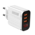 thumbnail image 3 of 3-Port USB Charger, Smart Digital Display, Universal for iPhone, Samsung & Android, Fast Charging Adapter with Overload Protection, 3 of 5