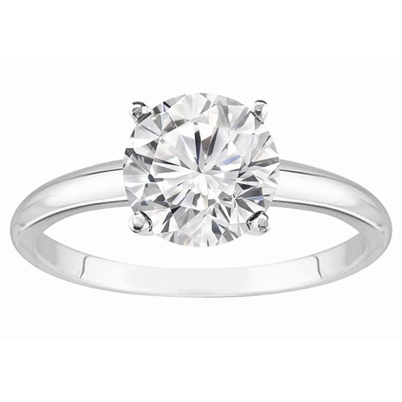 Houston Diamond District 1 to 10 Carat IGI Certified Lab Grown Diamond Engagement Ring, Round Cut Solitaire, 4-Prong Setting, E–F Color VS2–SI1 Clarity 14K White Gold 1 Carat Size-4