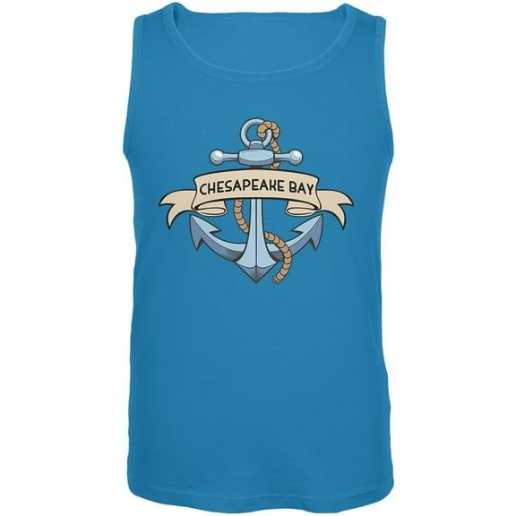 Anchor at Chesapeake Bay Mens Tank Top Turquoise X-LG