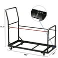 thumbnail image 3 of Folding Chair Storage Cart with Wheels, Holds 25 Chairs & 300 lbs - Heavy Duty L-Shape Rack for Church,Wedding,Event & Commercial Use, 3 of 10