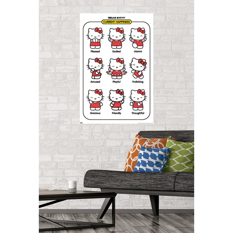 Hello Kitty - Current Happiness Wall Poster, 22.375