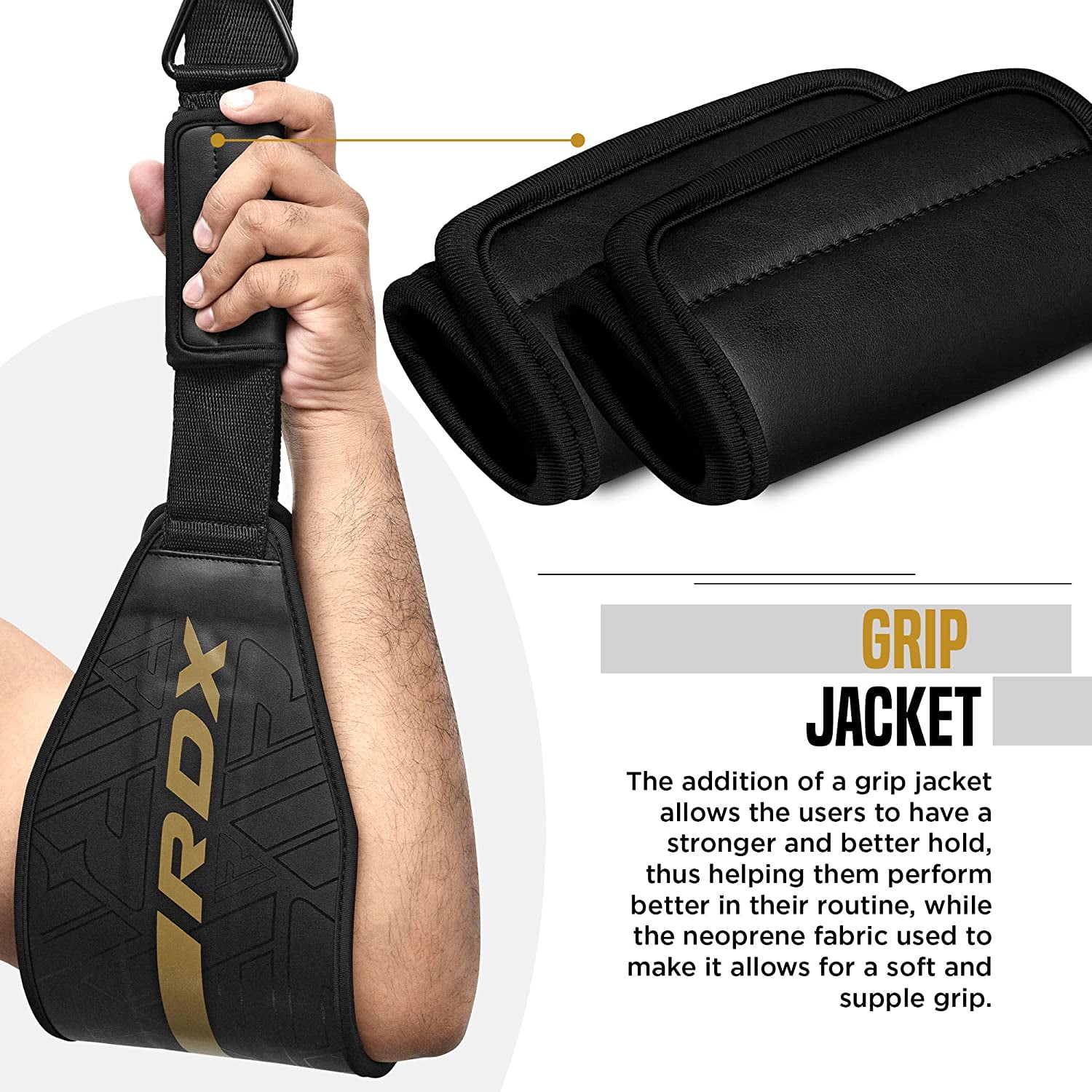 RDX Fitness Hanging AB Straps for Abdominal Muscle Building and Core Training, Maya Hide Leather Strap Steel D-Rings, Pull up Assist Straps, Elbow Hanging Men Women Home Gym Workout Equipment