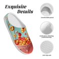 thumbnail image 5 of Easygdp Floating Colorful Cereal Slippers for Women Mens Winter Warm Home Slippers Plush Slip on House Slippers for Indoor Outdoor Shoes-8, 5 of 7