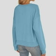 thumbnail image 5 of RYRJJ Womens Cropped Sweatshirt Crewneck Long Sleeve Shirts Trendy Fall Tops Casual Loose Irregular Hem Pullover Blouse(Light Blue,S), 5 of 9