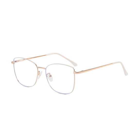 Blue light blocking computer glasses personalized cat's eye clear lens glasses frame - white